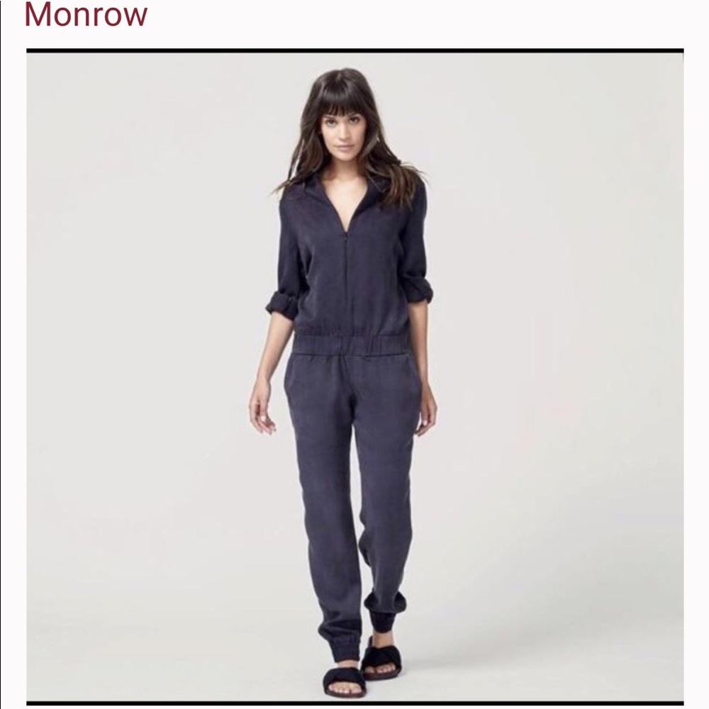 Monrow Flight Suit in Vintage Black